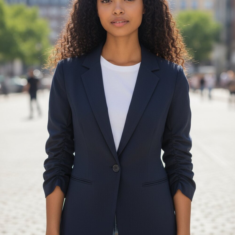 Vintage Elizabeth & James Navy Blue Blazer Size 2